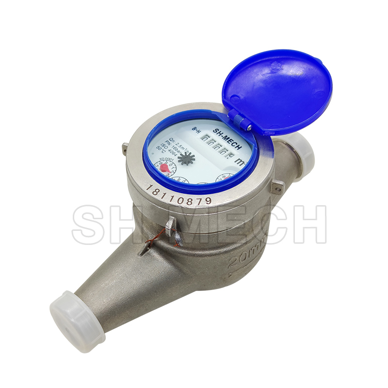 Stainless Steel Multi-jet Water Meter Dry Dial Impulse Output 