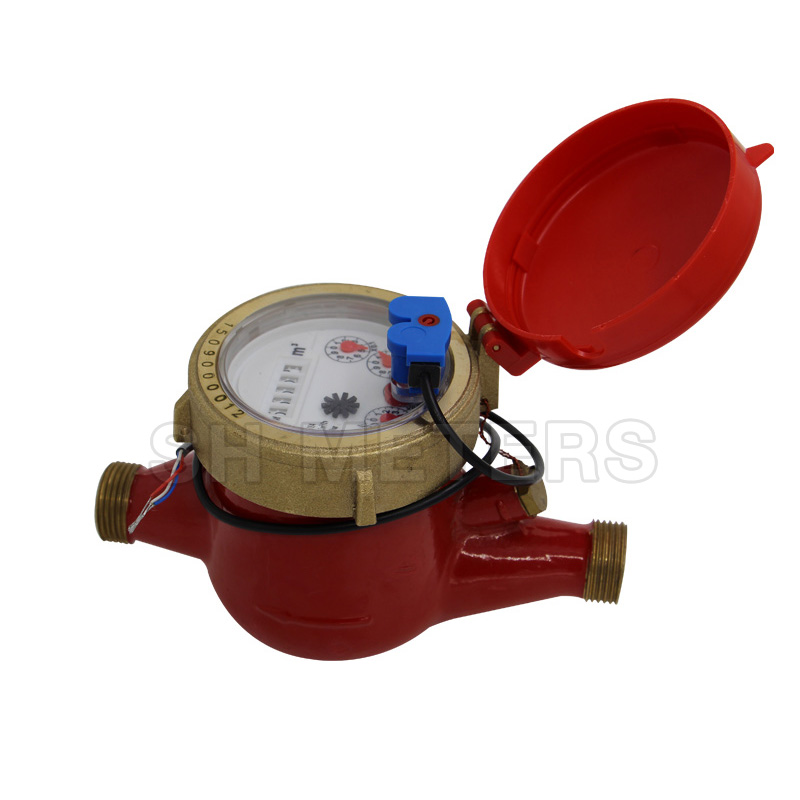 Class C Multi Jet Water Meter Flow Pulse Hot Water Meter Brass Dry Dial,multi-jet Meters Household