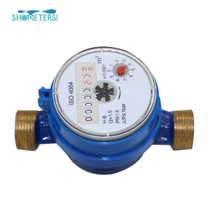 Single Jet Water Meter Vane Wheel Dry Dial Brass