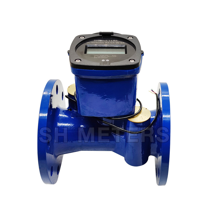 Long Service Time Ultrasonic Water Meter DN50-DN300 No Movement Part Flange Water Meter 
